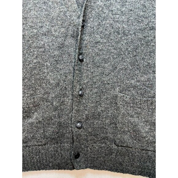 Giani Leone Mens Button Front Cardigan Wool Sweater Knit Size XL Gray Sleeveless - Picture 6 of 10